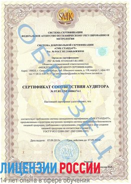 Образец сертификата соответствия аудитора №ST.RU.EXP.00006174-1 Красногорск Сертификат ISO 22000